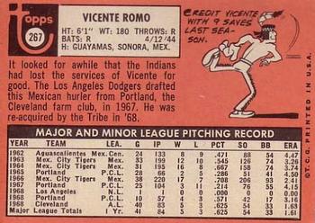 Vicente Romo  baseball card collectible - Main Image 2