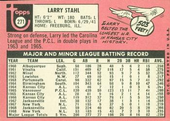 Larry Stahl  baseball card collectible - Main Image 2