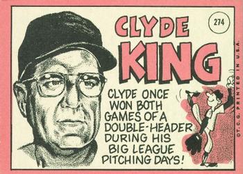 Clyde King  baseball card collectible - Main Image 2