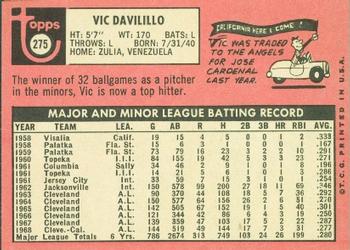 Vic Davalillo  baseball card collectible - Main Image 2