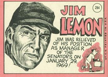 Jim Lemon  baseball card collectible - Main Image 2