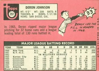 Deron Johnson  baseball card collectible - Main Image 2