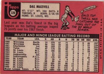 Dal Maxvill  baseball card collectible - Main Image 2