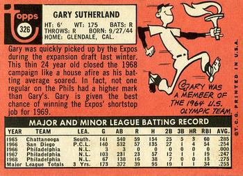 Gary Sutherland  baseball card collectible - Main Image 2