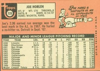 Joe Horlen  baseball card collectible - Main Image 2