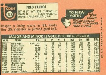 Fred Talbot  baseball card collectible - Main Image 2