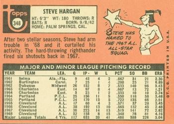 Steve Hargan  baseball card collectible - Main Image 2