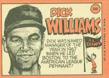 Dick Williams  baseball card collectible - Main Image 2