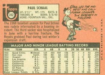 Paul Schaal  baseball card collectible - Main Image 2
