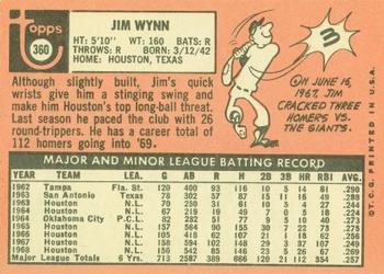 Jim Wynn  baseball card collectible - Main Image 2