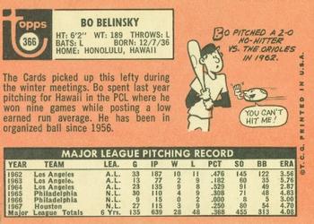 Bo Belinsky  baseball card collectible - Main Image 2