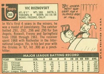Vic Roznovsky  baseball card collectible - Main Image 2