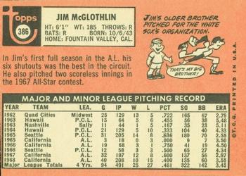 Jim McGlothlin  baseball card collectible - Main Image 2