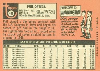Phil Ortega  baseball card collectible - Main Image 2