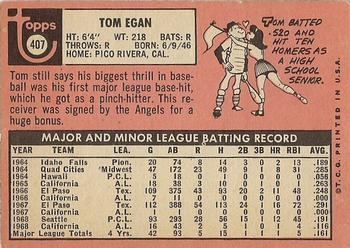 Tom Egan  baseball card collectible - Main Image 2