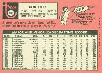 Gene Alley  baseball card collectible - Main Image 2