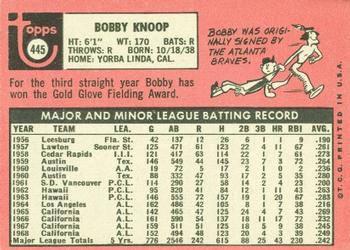 Bobby Knoop  baseball card collectible - Main Image 2