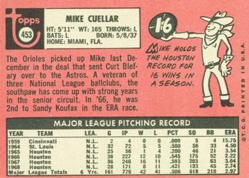 Mike Cuellar  baseball card collectible - Main Image 2