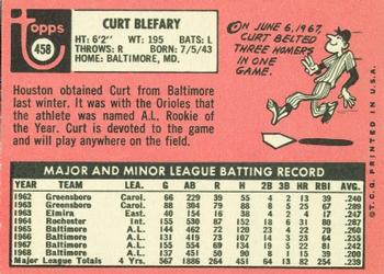 Curt Blefary  baseball card collectible - Main Image 2
