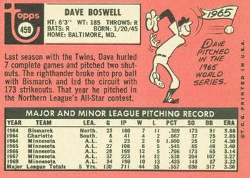Dave Boswell  baseball card collectible - Main Image 2