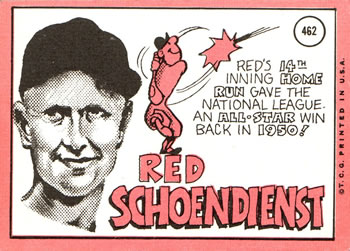 Red Schoendienst  baseball card collectible - Main Image 2
