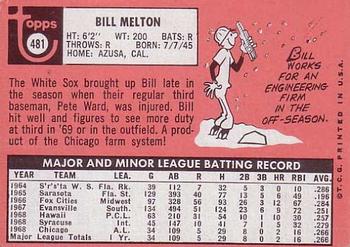 Bill Melton  baseball card collectible - Main Image 2
