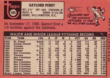Gaylord Perry  baseball card collectible - Main Image 2