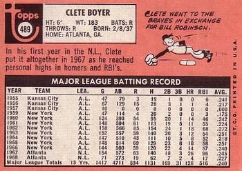 Clete Boyer  baseball card collectible - Main Image 2