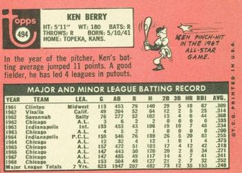 Ken Berry  baseball card collectible - Main Image 2