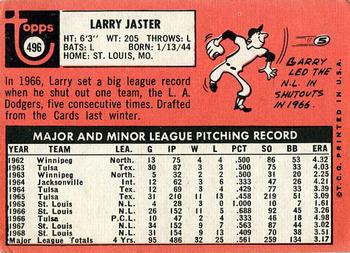Larry Jaster  baseball card collectible - Main Image 2
