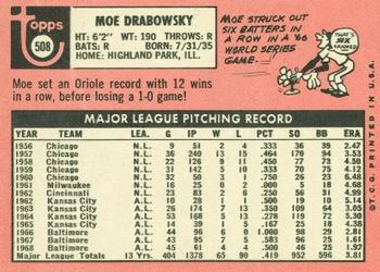 Moe Drabowsky  baseball card collectible - Main Image 2