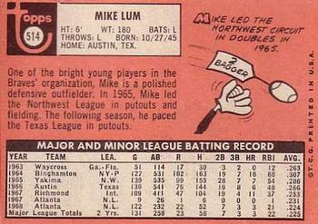 Mike Lum  baseball card collectible - Main Image 2