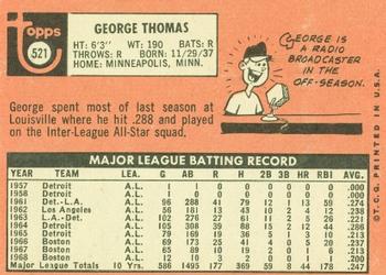 George Thomas  baseball card collectible - Main Image 2