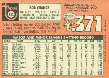 Bob Chance  baseball card collectible - Main Image 2