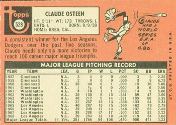 Claude Osteen  baseball card collectible - Main Image 2