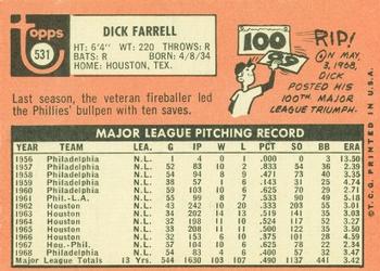 Dick Farrell  baseball card collectible - Main Image 2