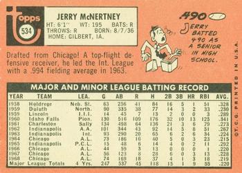 Jerry McNertney  baseball card collectible - Main Image 2