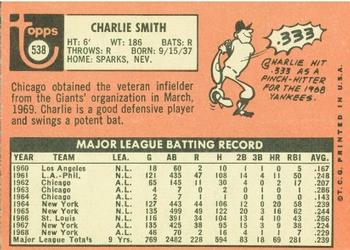 Charlie Smith  baseball card collectible - Main Image 2