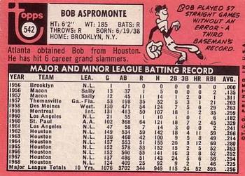 Bob Aspromonte  baseball card collectible - Main Image 2