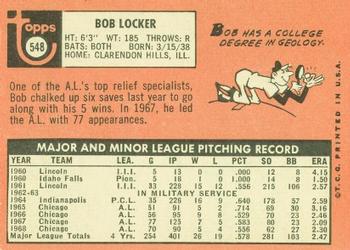 Bob Locker  baseball card collectible - Main Image 2