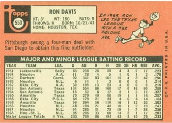 Ron Davis  baseball card collectible - Main Image 2