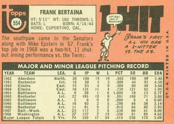 Frank Bertaina  baseball card collectible - Main Image 2