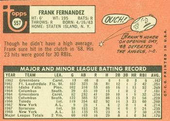 Frank Fernandez  baseball card collectible - Main Image 2