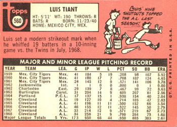 Luis Tiant  baseball card collectible - Main Image 2