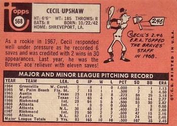 Cecil Upshaw  baseball card collectible - Main Image 2