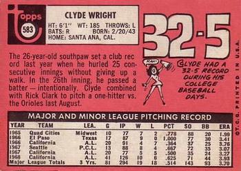 Clyde Wright  baseball card collectible - Main Image 2