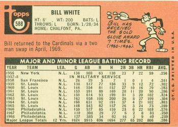 Bill White  baseball card collectible - Main Image 2