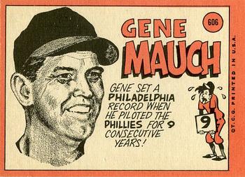 Gene Mauch  baseball card collectible - Main Image 2