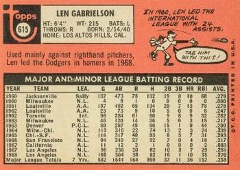 Len Gabrielson  baseball card collectible - Main Image 2