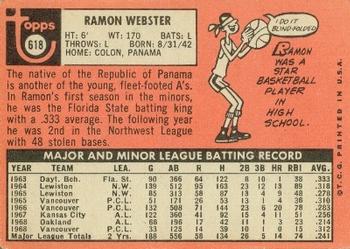 Ramon Webster  baseball card collectible - Main Image 2